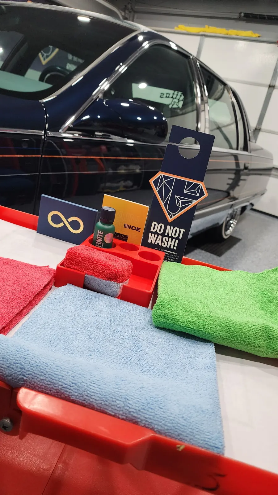 Gyeon ceramic coating kit with a do not wash tag in the Cars N Things shop