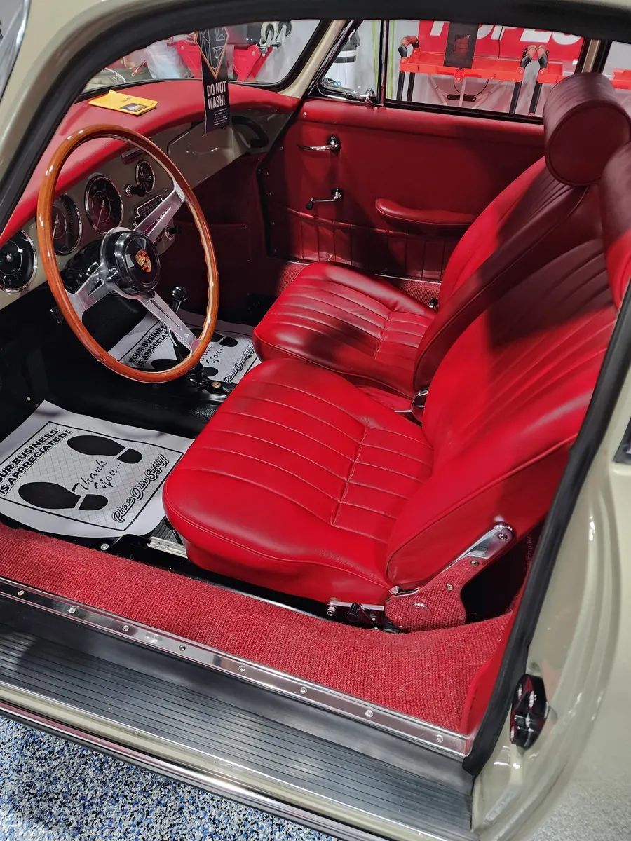 Freshly detailed red leather Porsche interior by Cars N Things